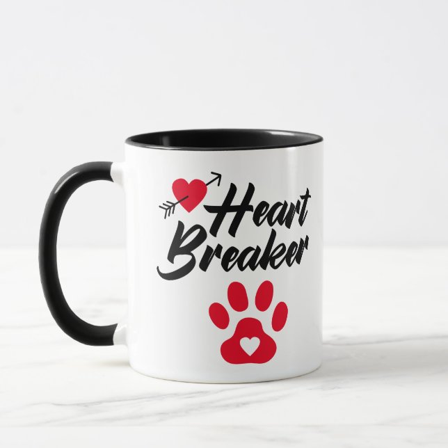 Heart Breaker ...Valentine Liebe vom Hund Tasse (Links)