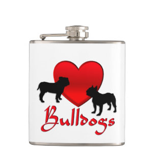 Heart Bulldogs Flachmann