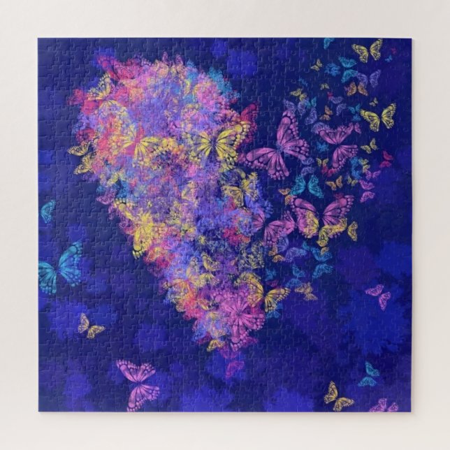 Heart Butterflies Puzzle (Vertikal)