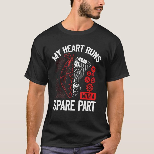 Heart Bypass Heart Transplant Survivor Open Heart  T-Shirt (Vorderseite)
