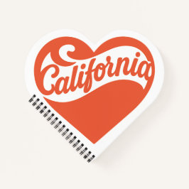 Heart California Spiral Notebook Notizbuch