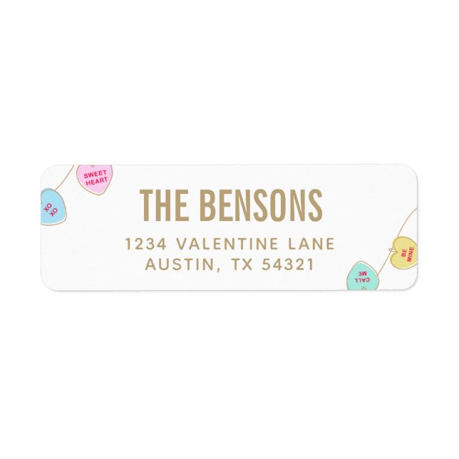 Heart Candy Address Labels (Vorne)