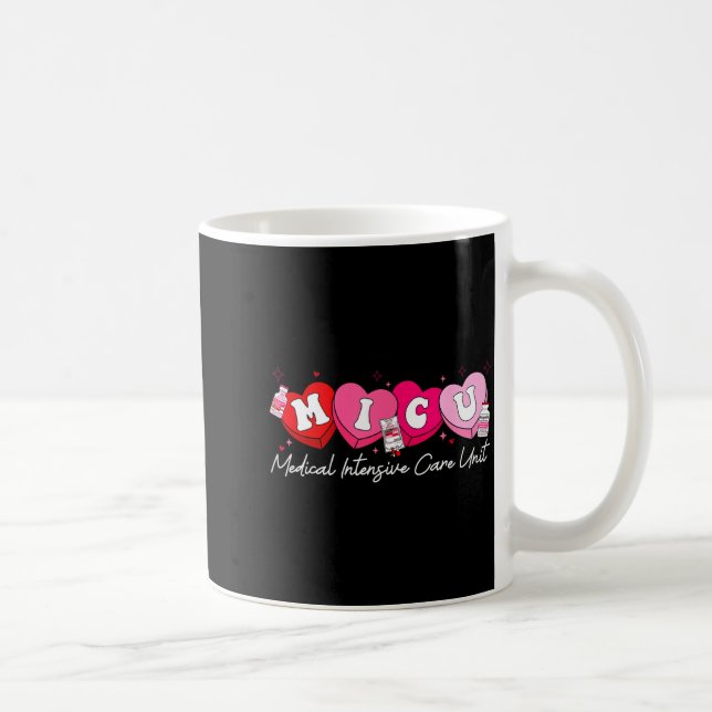 Heart Candy Micu Nurse Valentine's Day Medical Cri Kaffeetasse (Rechts)