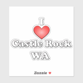 Heart Castle Rock WA Aufkleber