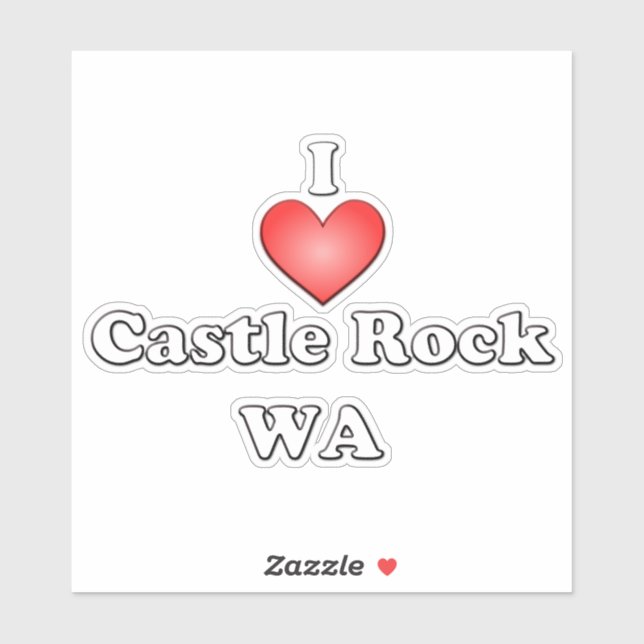 Heart Castle Rock WA Aufkleber (Blatt)