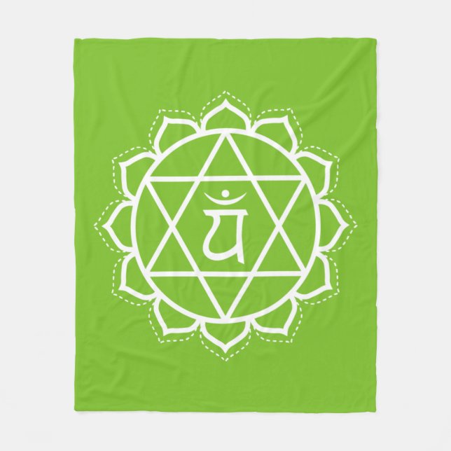 Heart Chakra | Anahata | Grüne Meditation Fleecedecke (Vorderseite)