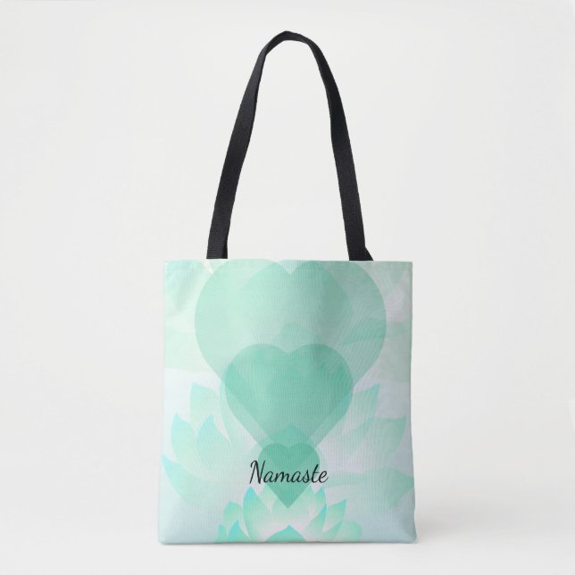 Heart Chakra Lotus Namaste Tasche 2 (Vorderseite)