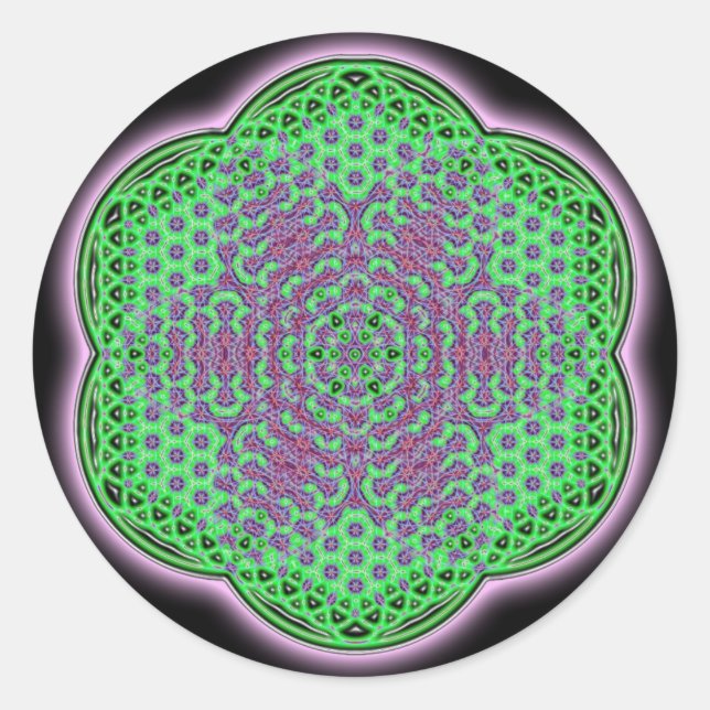 Heart Chakra Runder Aufkleber (Vorderseite)