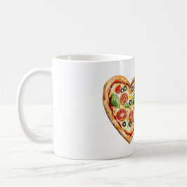 Heart Cheese Vegetable Pizza Kaffeetasse