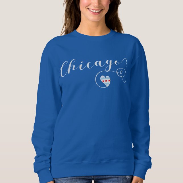 Heart Chicago Sweatshirt, Illinois Sweatshirt (Vorderseite)