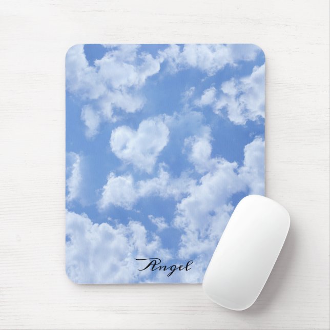 Heart Cloud Sky Niedlich Modern Blue Custom Weddin Mousepad (Mit Mouse)