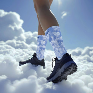 Heart Cloud Sky Niedlich Modern Blue Custom Weddin Socken