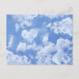 Heart Cloud Sky Niedlich Modern Love Light Blue Gi Postkarte
