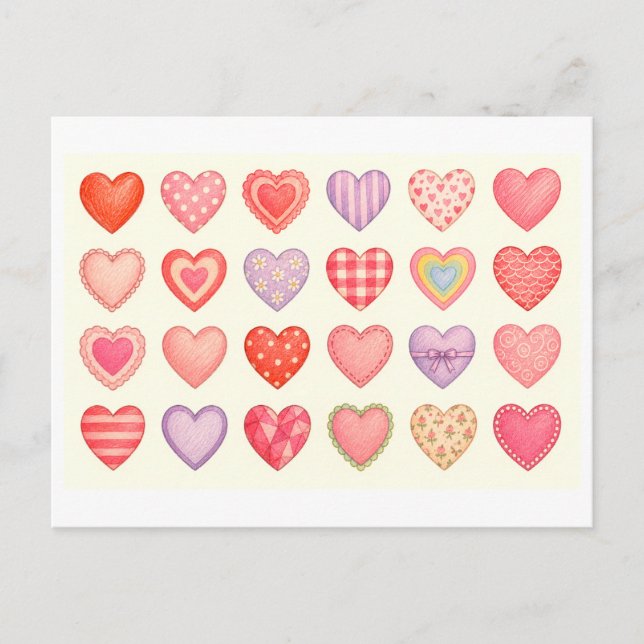 Heart Collage Postkarte (Vorderseite)
