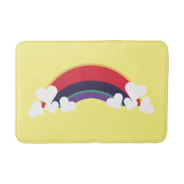 ♥ Heart colored bunt Rainbow Color Regenbogen Badematte
