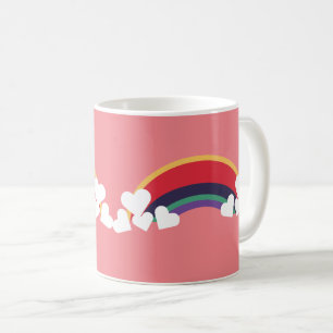 ♥ Heart colored bunt Rainbow Color Regenbogen Kaffeetasse