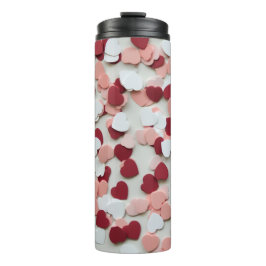 Heart Confetti Pattern – Cute Romantic Celebration Thermosbecher