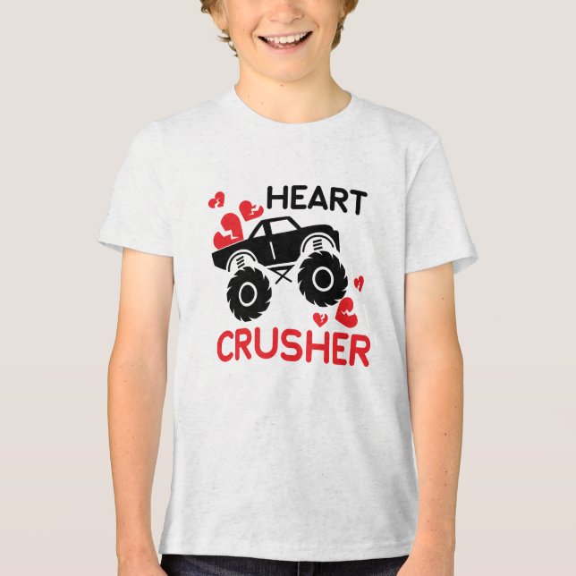 Heart Crusher Valentine's Day  Tri-Blend Shirt (Vorderseite)