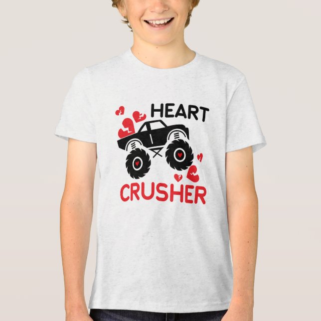 Heart Crusher Valentine's Day  Tri-Blend Shirt (Vorderseite)