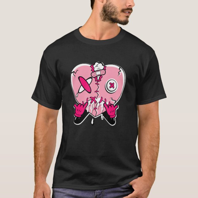 Heart Crying  Low Triple Pink T-Shirt (Vorderseite)