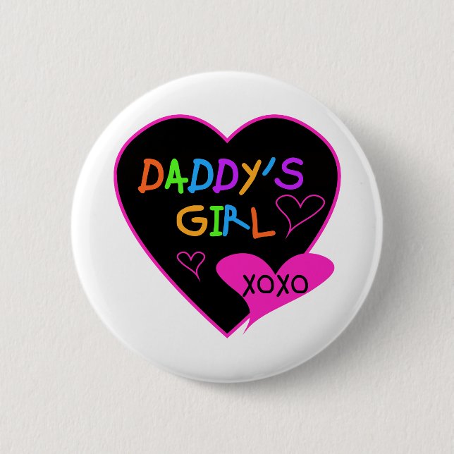 Heart Daddy's Girl T Shirts and Gifts Button (Vorderseite)