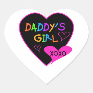 Heart Daddy's Girl T Shirts and Gifts Herz-Aufkleber
