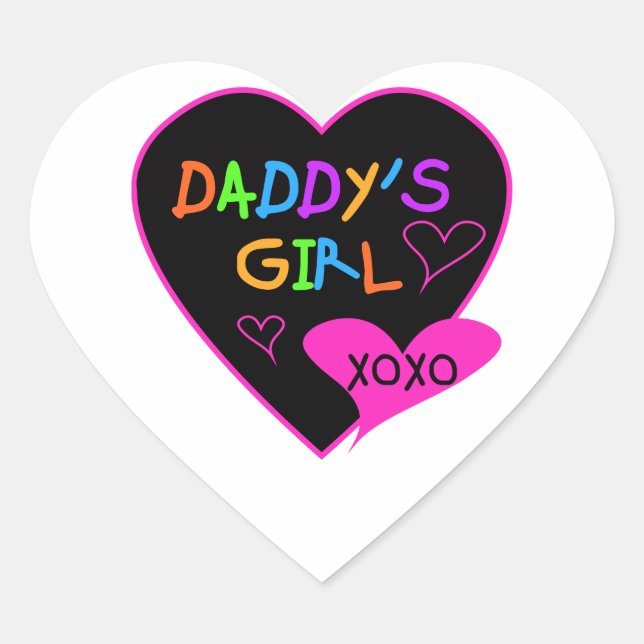 Heart Daddy's Girl T Shirts and Gifts Herz-Aufkleber (Vorderseite)