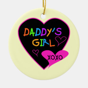Heart Daddy's Girl T Shirts and Gifts Keramik Ornament