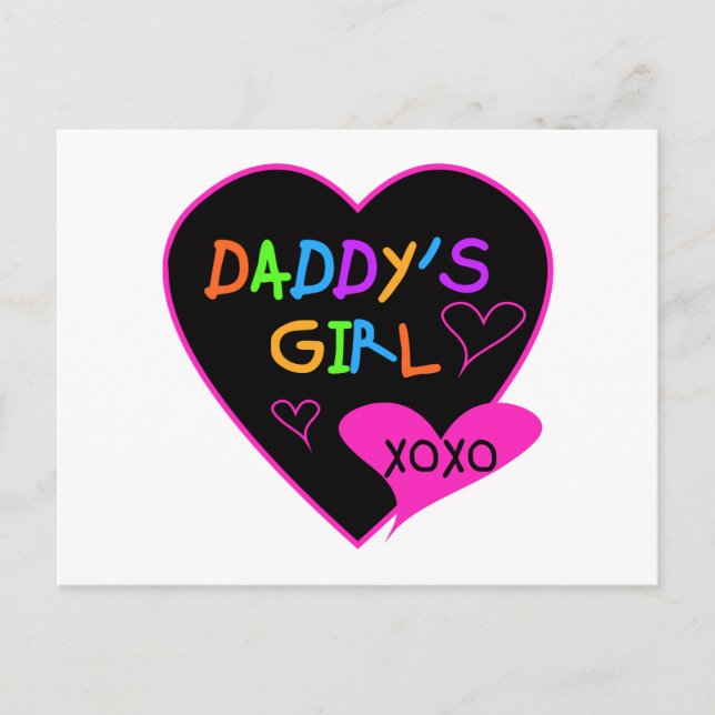 Heart Daddy's Girl T Shirts and Gifts Postkarte (Vorderseite)