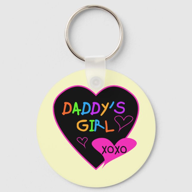 Heart Daddy's Girl T Shirts and Gifts Schlüsselanhänger (Vorderseite)