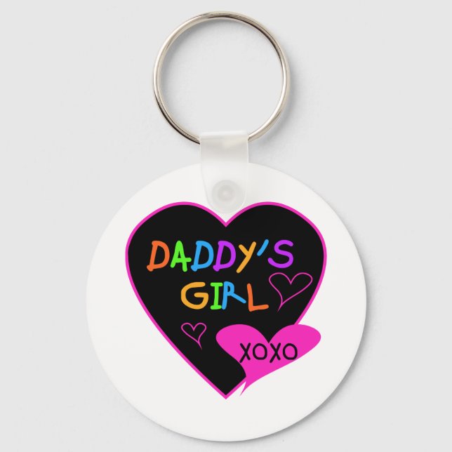Heart Daddy's Girl T Shirts and Gifts Schlüsselanhänger (Vorderseite)