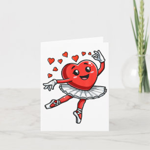 Heart Dancing Ballet Valentinstag Ballettlehrer Karte