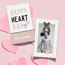 Heart Day Rose Gold Valentines Classroom Card Mitteilungskarte