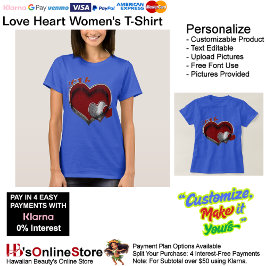 Heart Deep Royal Blue Women's T - Shirt
