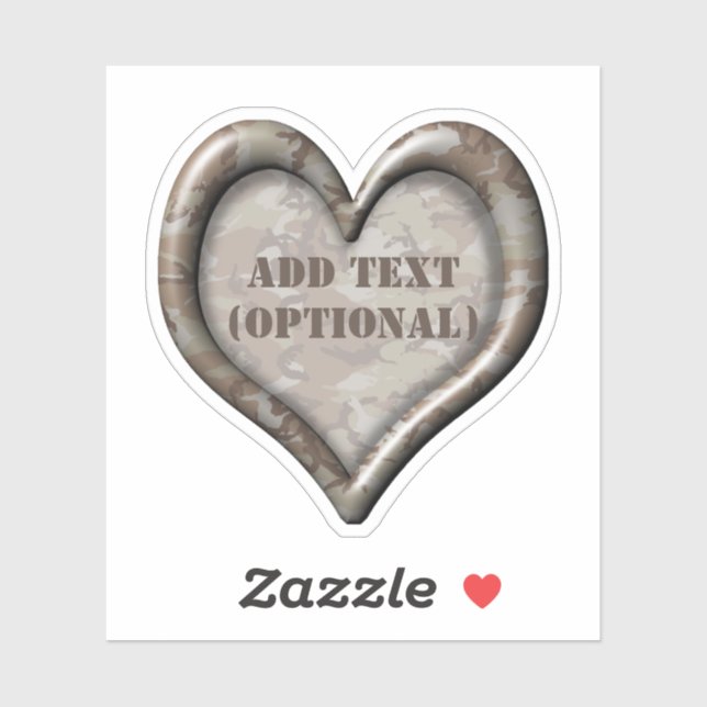 Heart Desert Camouflage Aufkleber (Blatt)