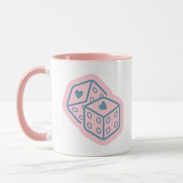 Heart Dice Valentine's day Tasse (Links)