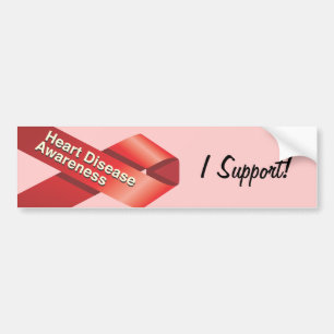 Heart Disease Awareness Bumper Sticker Autoaufkleber