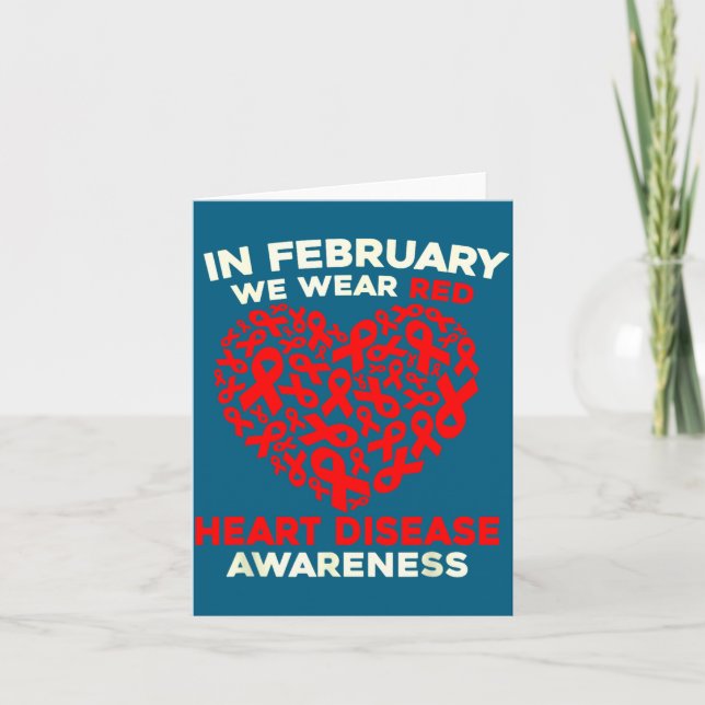 Heart Disease Awareness Go Red In February Health  Karte (Vorderseite)