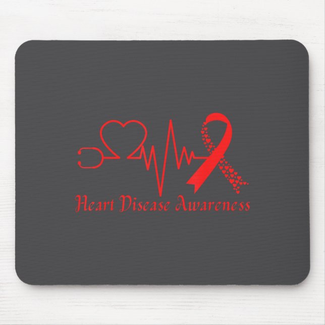 Heart Disease Awareness Go Red In February Health  Mousepad (Vorne)