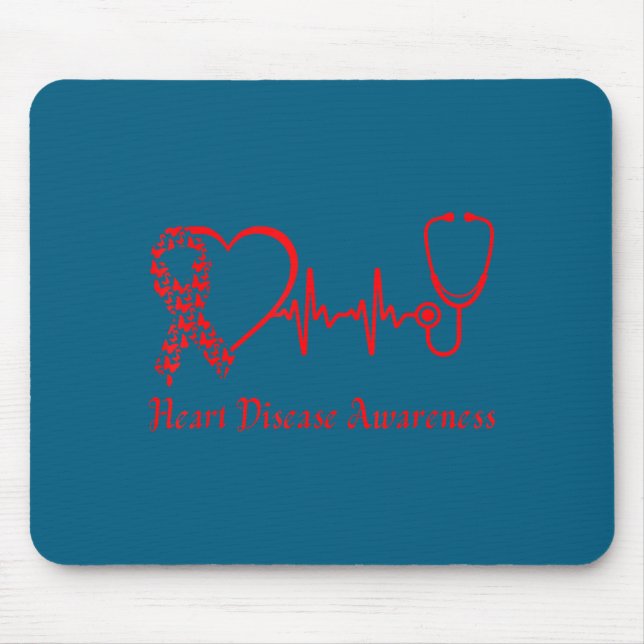 Heart Disease Awareness Go Red In February Health  Mousepad (Vorne)