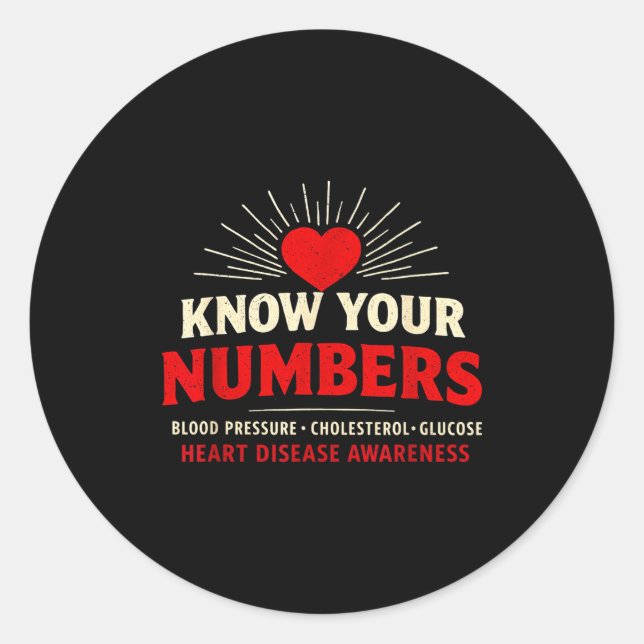 Heart Disease Awareness Go Red In February Health  Runder Aufkleber (Vorderseite)