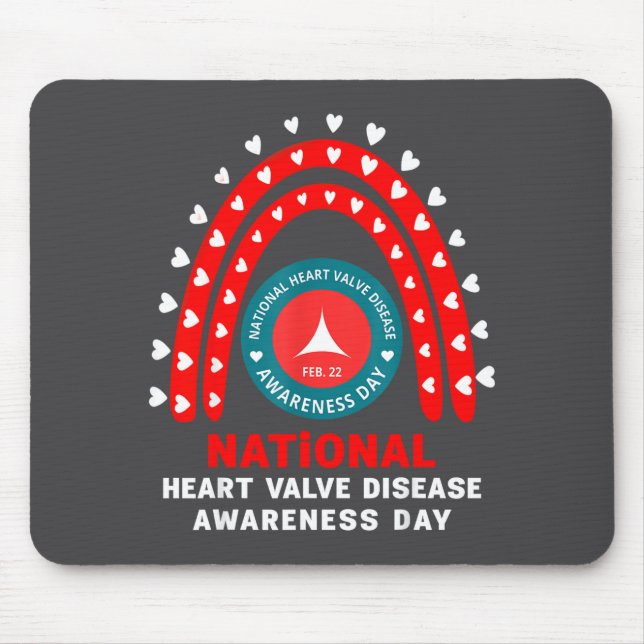 Heart Disease Awareness - Heart Valve Disease Awar Mousepad (Vorne)