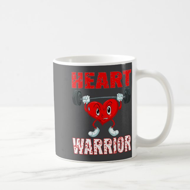 Heart Disease Awareness Heart Warrior Wear Red Hea Kaffeetasse (Rechts)