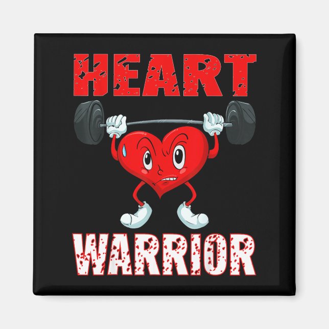 Heart Disease Awareness Heart Warrior Wear Red Hea Magnet (Vorne)