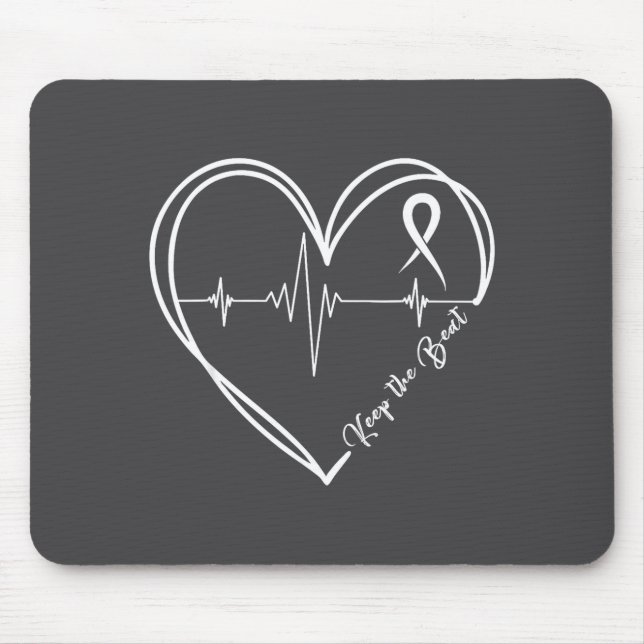 Heart Disease Awareness Heartbeat Chd Wear Red Hea Mousepad (Vorne)