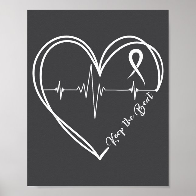Heart Disease Awareness Heartbeat Chd Wear Red Hea Poster (Vorne)