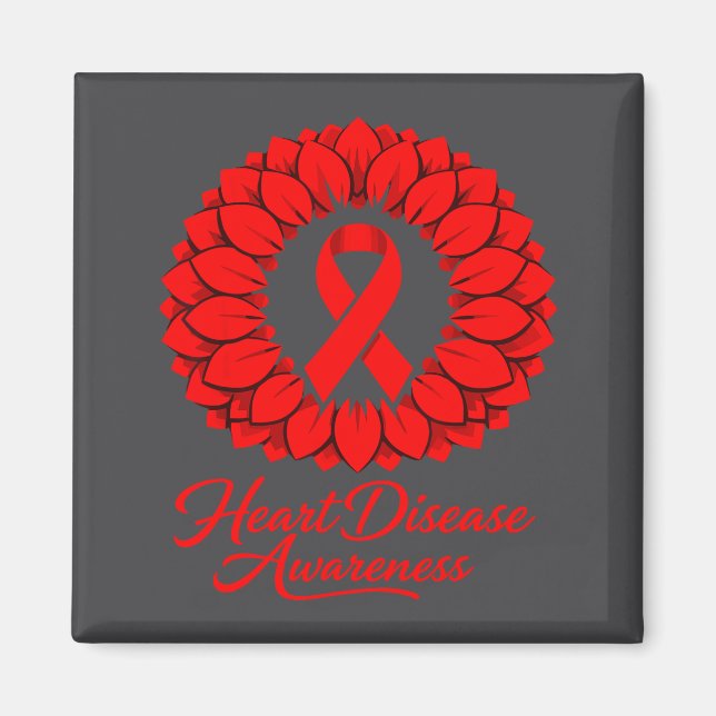 Heart Disease Awareness  Magnet (Vorne)