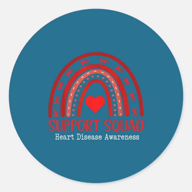 Heart Disease Awareness Month Open Heart Diseases  Runder Aufkleber (Vorderseite)