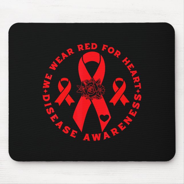 Heart Disease Awareness  Mousepad (Vorne)