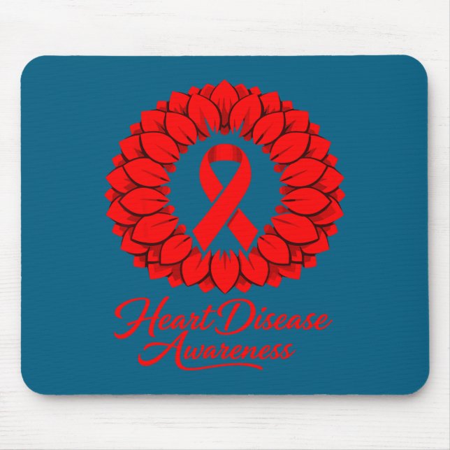 Heart Disease Awareness  Mousepad (Vorne)